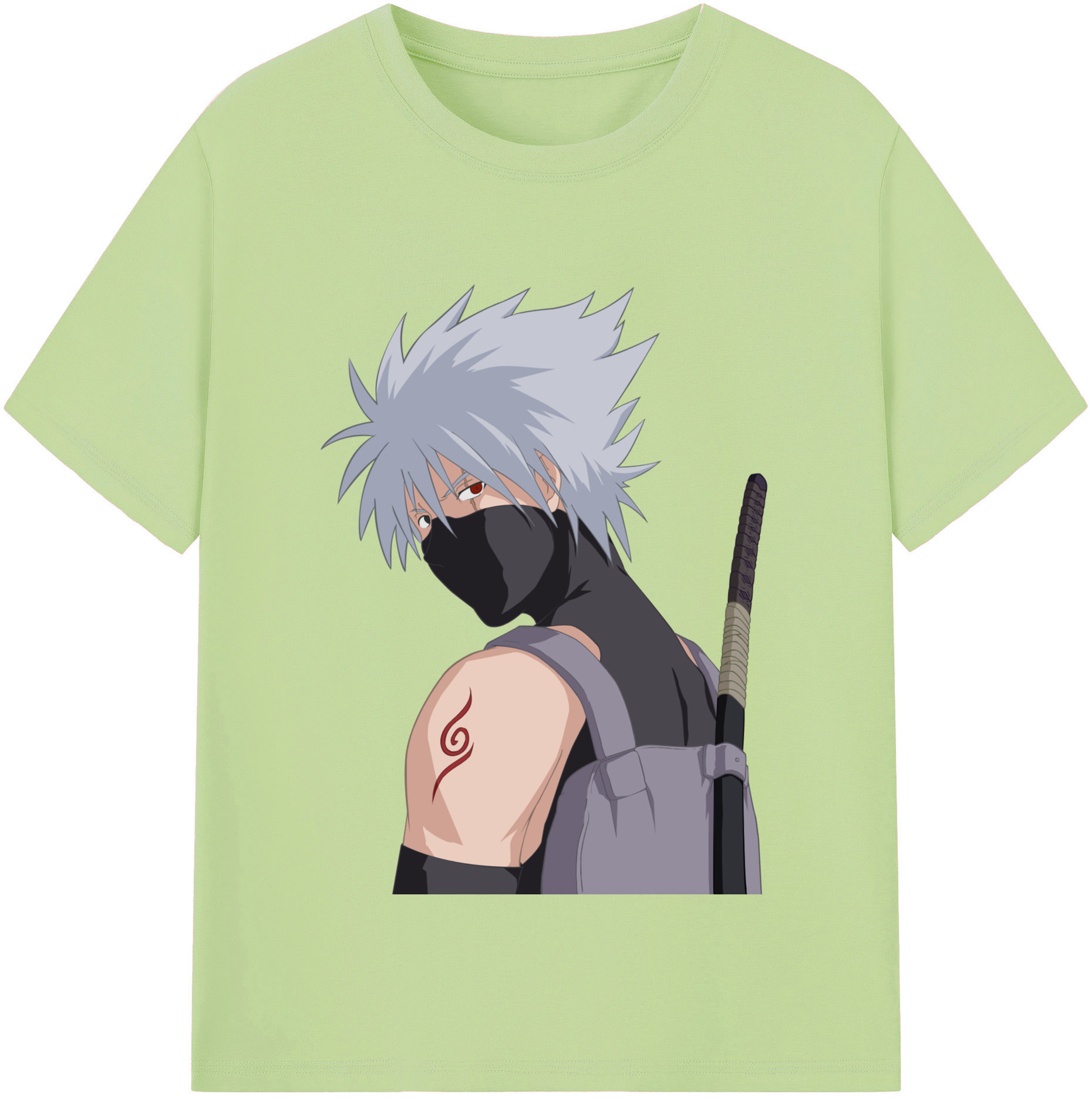 （画像用） NARUTO -ナルト- はたけ カカシ Hatake Kakashi 綿100％半袖Tシャツ（フロントプリント）